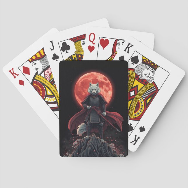 Varg Samuraj Under den Blodröda Månen Casinokort (Baksidan)