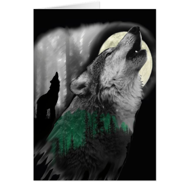 Varg Sång Hälsningskort (Framsidan)