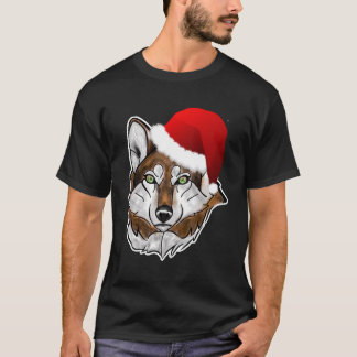 Varg Santa Hat-Långärmaden Srt for Wol T Shirt