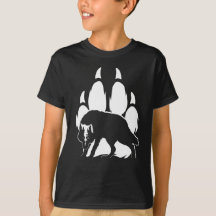 Varg Silhouette och Footprint T-Shirt
