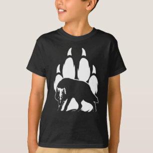 Varg Silhouette och Footprint T-Shirt
