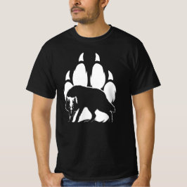 Varg Silhouette och Footprint T Shirt