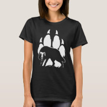 Varg Silhouette och Footprint T-Shirt