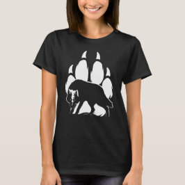 Varg Silhouette och Footprint T-Shirt