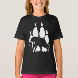 Varg Silhouette och Footprint T-Shirt
