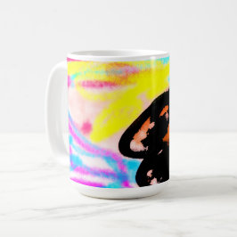 Varg solnedgång vild kaffemugg