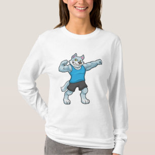 Varg som Bodybuilding med stor Upper-arm T Shirt