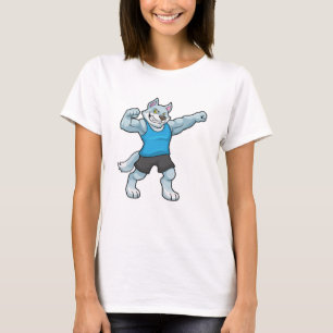 Varg som Bodybuilding med stor Upper-arm T Shirt
