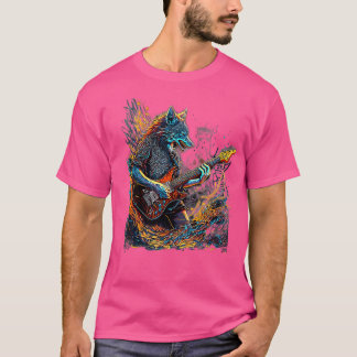 Varg som spelar upp el Guitar Sten T Shirt