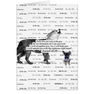 Varg som tjuter chihuahuaen - inte frukta - hälsningskort