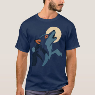 Varg som ylar mot månen hoodie – Släpp loss alfalb T Shirt