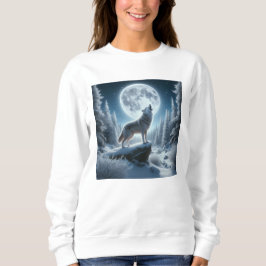 Varg som ylar på vintern t shirt