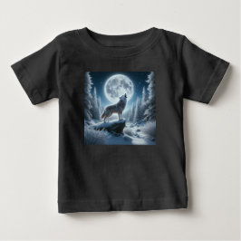 Varg som ylar på vintern t shirt