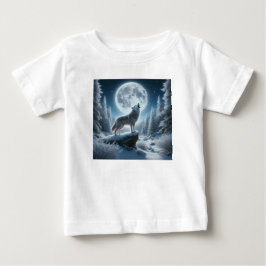 Varg som ylar på vintern t shirt