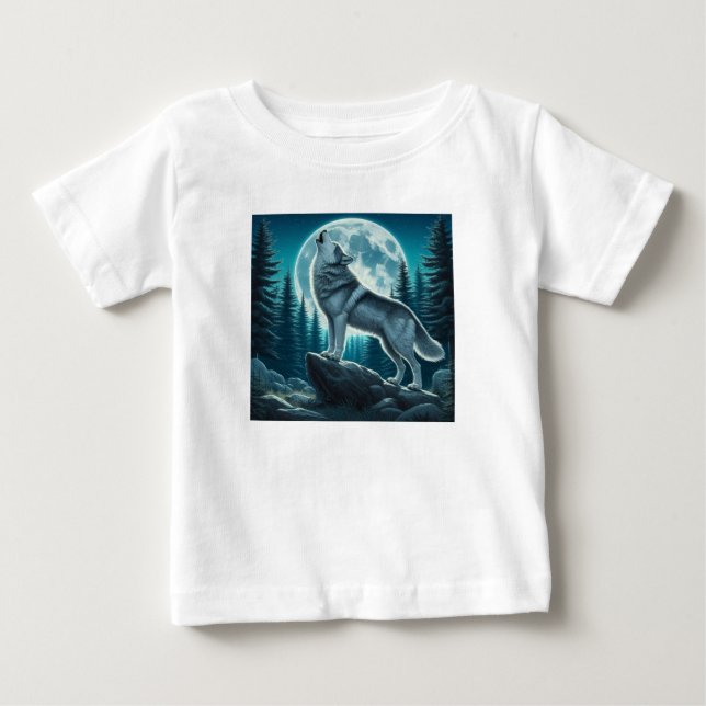Varg som ylar t shirt (Framsida)