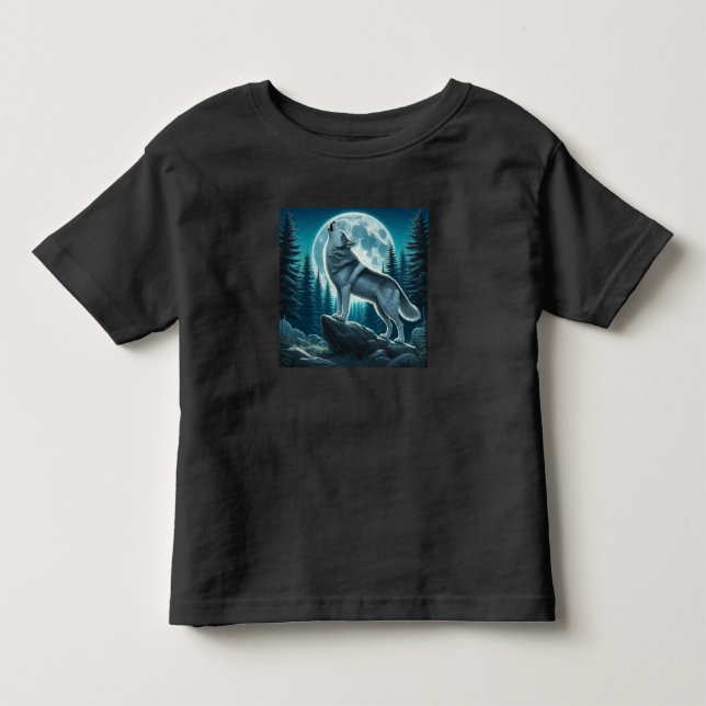 Varg som ylar t shirt (Framsida)