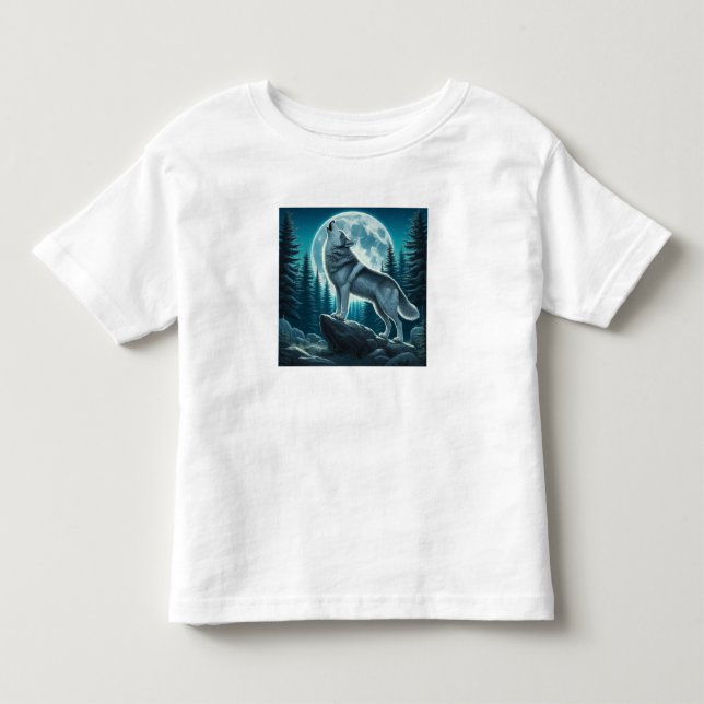 Varg som ylar t shirt (Framsida)