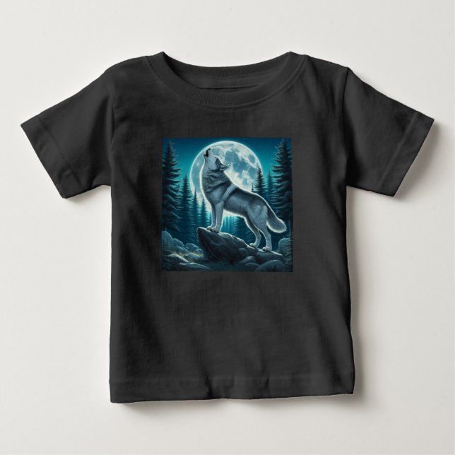 Varg som ylar t shirt (Framsida)