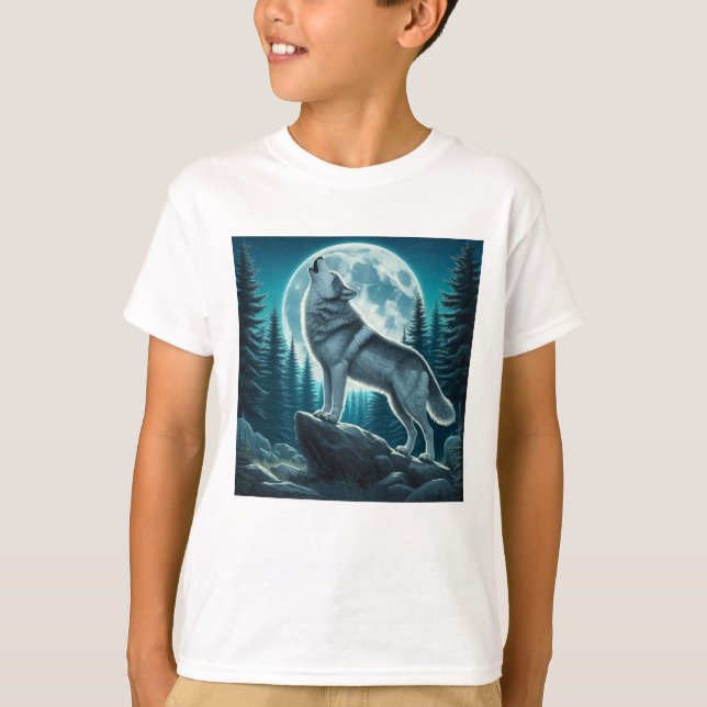 Varg som ylar t shirt (Framsida)