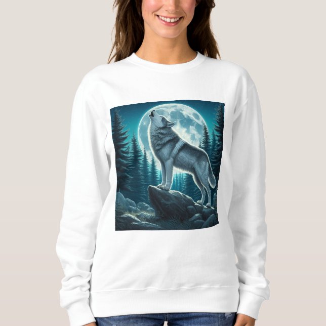 Varg som ylar t shirt (Framsida)