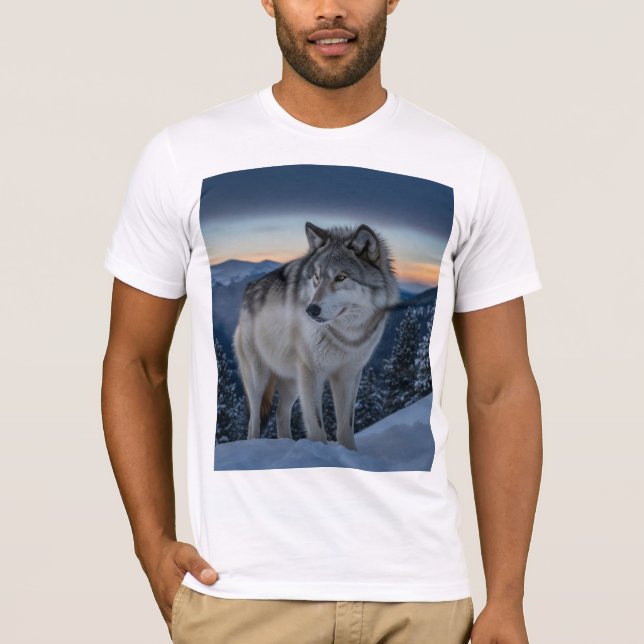 Varg Spirit - Vild Naturgrafik T-Shirt (Framsida)