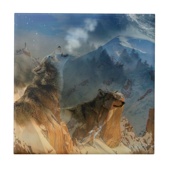 Varg Spirits in Mountain Mist Kakelplatta (Framsidan)