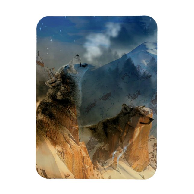 Varg Spirits in Mountain Mist Magnet (Vertikal)