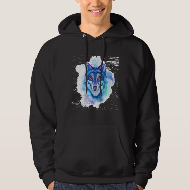 Varg Stänk Varg Hoodie (Framsida)