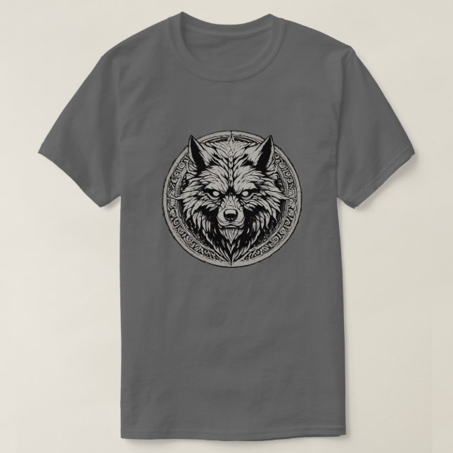Varg, stor felaktig t shirt (Design framsida)
