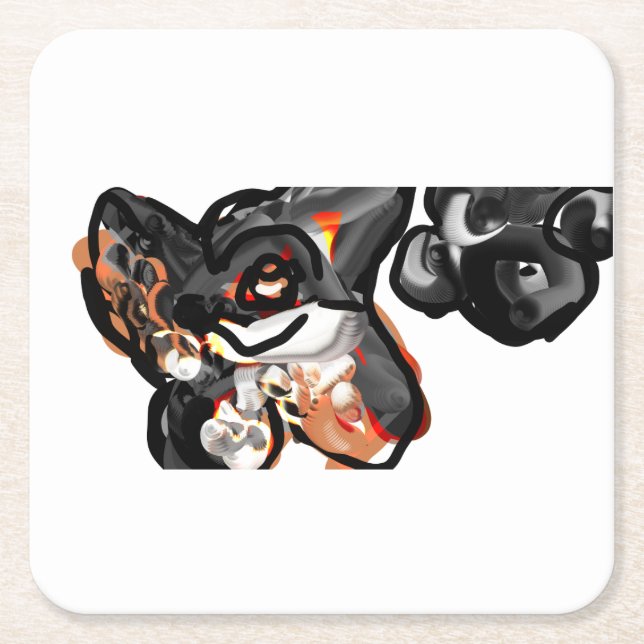 VARG TASS i LUFT Underlägg Papper Kvadrat (Framsidan)