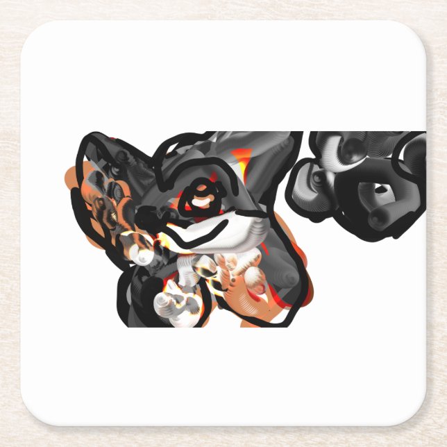 VARG TASS i LUFT Underlägg Papper Kvadrat (Framsidan)