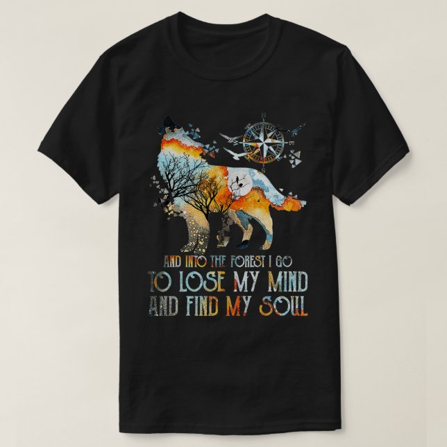 Varg till skogen jag går till Lo T Shirt (Design framsida)