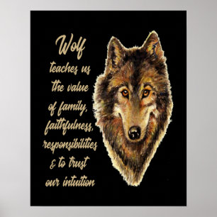 Varg Totem Animal Spirit Guide for inspiration Poster