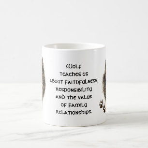 Varg Totem, animalguide, inspiration Kaffemugg