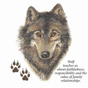 Varg Totem, animalguide, inspirationssymbol Klistermärken