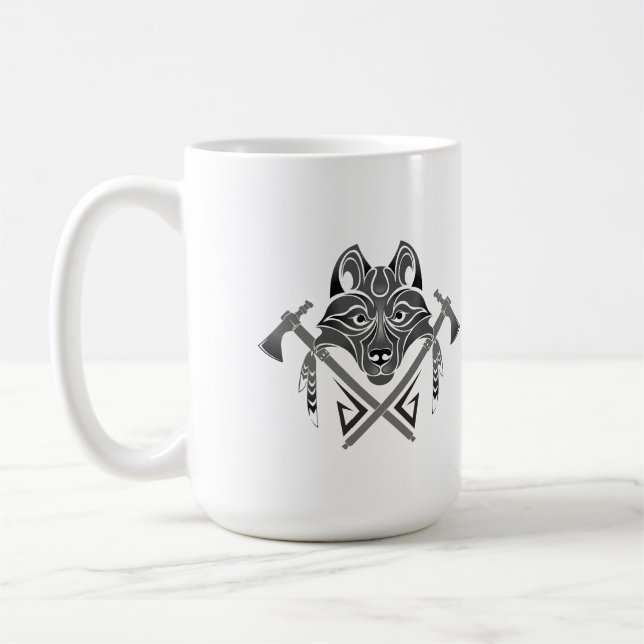 varg, totem kaffemugg (Vänster)