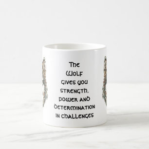 Varg Totem, Spirit Animal Guide Inspirational Kaffemugg