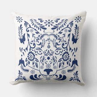 Varg traditionell mönster Pillow Kudde