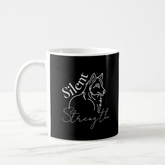 Varg Tyst Styrka Kaffemugg (Vänster)