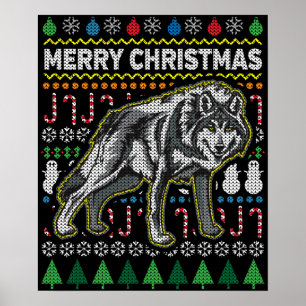 Varg Ugly jul Sweater Wildlife Series Poster
