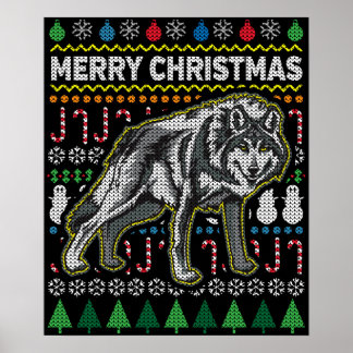 Varg Ugly jul Sweater Wildlife Series Poster