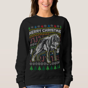 Varg Ugly jul Sweater Wildlife Series Tröja