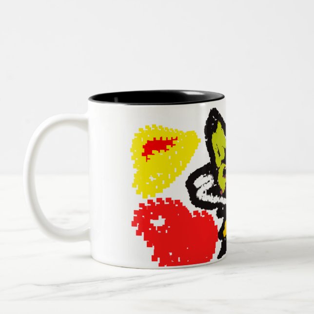 Varg underbar höst Två-Tonad mugg (Vänster)