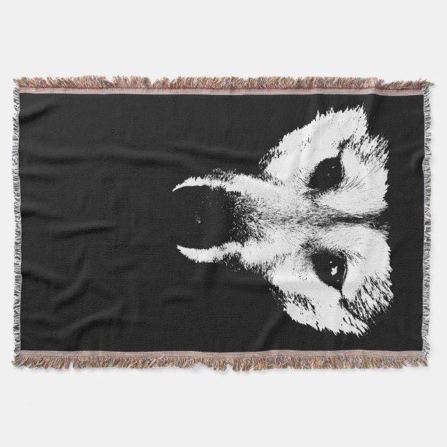 Varg Valp Blanket Husky Varg Valp Throw Blanket Filt (Framsidan)