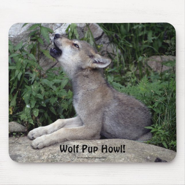 Varg Valp Howl Animal Mousepad Musmatta (Framsidan)