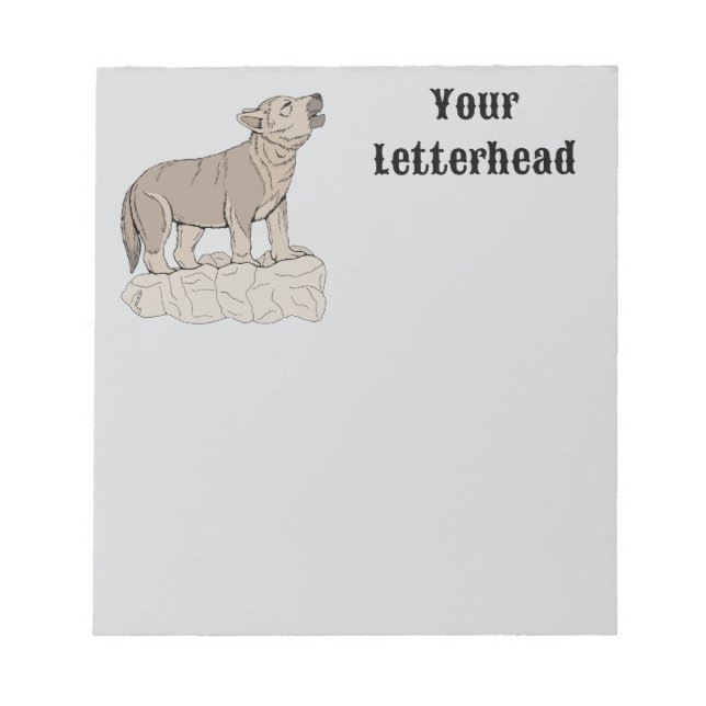 Varg Valp Howling Anteckningsblock (Framsida)