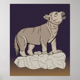 Varg Valp Howling Poster