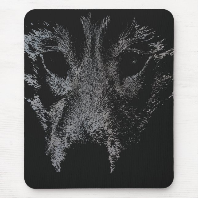 Varg Valp Mousepad ger Malamute Varg Hundar Musmatta (Framsidan)