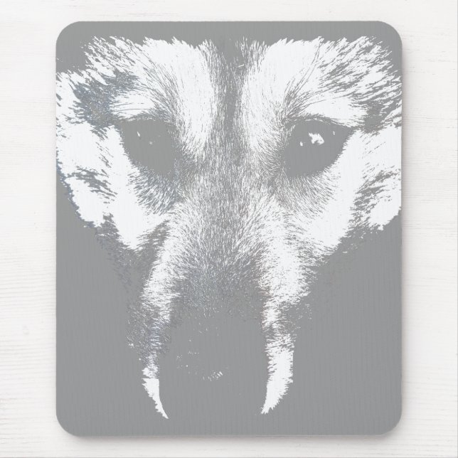 Varg Valp Mousepad Gifts Sled Hund Husky Hundar Musmatta (Framsidan)