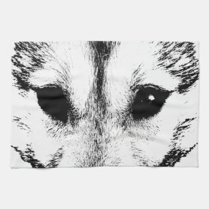 Varg Valp Towel Vild Husky Hund Tea Towel Kökshandduk